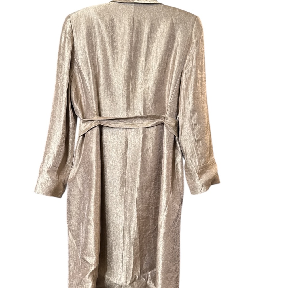 Kasper Gold Metallic Trench Coat - Picture 3 of 10